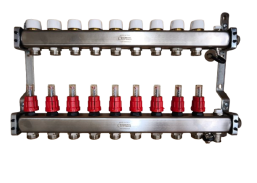 Šildymas. Šildymas ir vėdinimas. Kolektoriai ir kolektorinės spintos. Kolektoriai. Reguliuojamas kolektorius NP General Fittings 9ž.