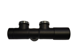 Santechnikos prekės. Vonios įranga. Maišytuvai, dušo komplektai. Maišytuvų detalės. Reguliuojamas pajungimo mazgas UNICO kairinis juodas 