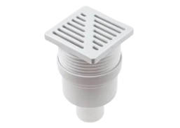 Santechnikos prekės. Vonios įranga. Trapai ir dušo latakai. Reguliuojamas tiesus trapas 15x15cm d110 