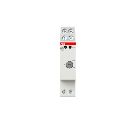 Elektros prekės. Moduliniai automatikos komponentai. Srovės nuotėkių relės. Relė foto su jutikliu 2-200 lux 1 modulio TL1 - ABB 