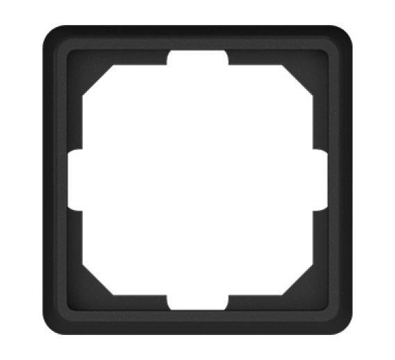 Elektros prekės. Instaliacija - kištukiniai lizdai, jungikliai ir kt.. Vilma jungikliai, kištukiniai lizdai. Vilma STANDARD ST150 juoda matinė spalva. Rėmelis 1 vietos Vilma ST150 juodos matinės spalvos 