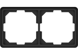 Elektros prekės. Instaliacija - kištukiniai lizdai, jungikliai ir kt.. Vilma jungikliai, kištukiniai lizdai. Vilma STANDARD ST150 juoda matinė spalva. Rėmelis 2 vietų Vilma ST150 juodos matinės spalvos 