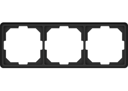 Elektros prekės. Instaliacija - kištukiniai lizdai, jungikliai ir kt.. Vilma jungikliai, kištukiniai lizdai. Vilma STANDARD ST150 juoda matinė spalva. Rėmelis 3 vietų Vilma ST150 juodos matinės spalvos 