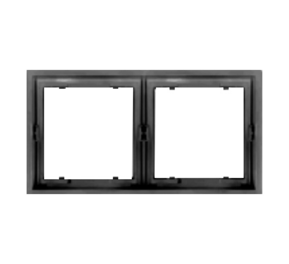 Elektros prekės. Instaliacija - kištukiniai lizdai, jungikliai ir kt.. BORA jungikliai, kištukiniai lizdai. Rėmelis BORA 2 vietų, juodas 