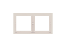 Elektros prekės. Instaliacija - kištukiniai lizdai, jungikliai ir kt.. BORA jungikliai, kištukiniai lizdai. Rėmelis BORA 2 vietų, kreminis 