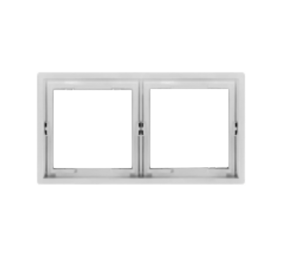 Elektros prekės. Instaliacija - kištukiniai lizdai, jungikliai ir kt.. BORA jungikliai, kištukiniai lizdai. Rėmelis BORA 2 vietų, pilkas 