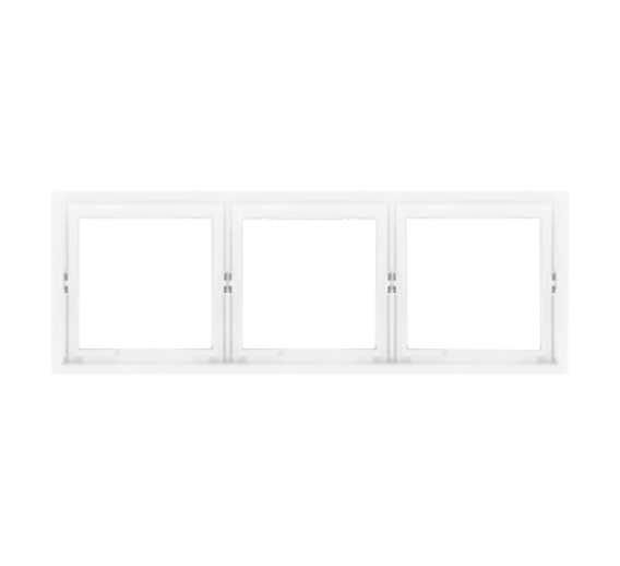 Elektros prekės. Instaliacija - kištukiniai lizdai, jungikliai ir kt.. BORA jungikliai, kištukiniai lizdai. Rėmelis BORA 3 vietų, baltas 