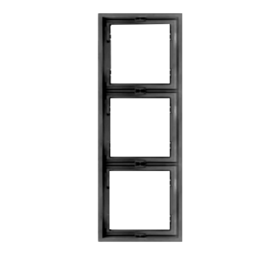 Elektros prekės. Instaliacija - kištukiniai lizdai, jungikliai ir kt.. BORA jungikliai, kištukiniai lizdai. Rėmelis BORA 3 vietų, juodas, vertikalus 