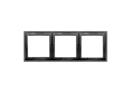 Elektros prekės. Instaliacija - kištukiniai lizdai, jungikliai ir kt.. BORA jungikliai, kištukiniai lizdai. Rėmelis BORA 3 vietų, juodas 