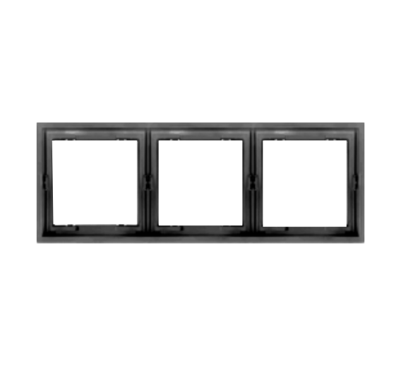 Elektros prekės. Instaliacija - kištukiniai lizdai, jungikliai ir kt.. BORA jungikliai, kištukiniai lizdai. Rėmelis BORA 3 vietų, juodas 