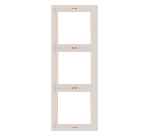 Elektros prekės. Instaliacija - kištukiniai lizdai, jungikliai ir kt.. BORA jungikliai, kištukiniai lizdai. Rėmelis BORA 3 vietų, kreminis, vertikalus 