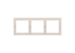 Elektros prekės. Instaliacija - kištukiniai lizdai, jungikliai ir kt.. BORA jungikliai, kištukiniai lizdai. Rėmelis BORA 3 vietų, kreminis 