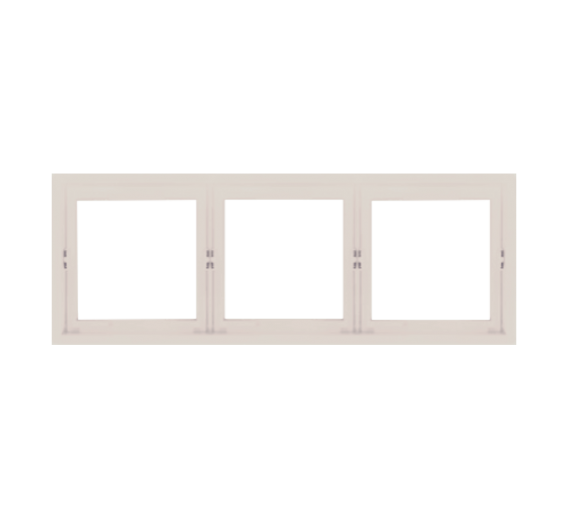 Elektros prekės. Instaliacija - kištukiniai lizdai, jungikliai ir kt.. BORA jungikliai, kištukiniai lizdai. Rėmelis BORA 3 vietų, kreminis 