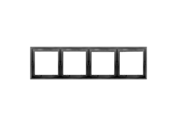 Elektros prekės. Instaliacija - kištukiniai lizdai, jungikliai ir kt.. BORA jungikliai, kištukiniai lizdai. Rėmelis BORA 4 vietų, juodas 