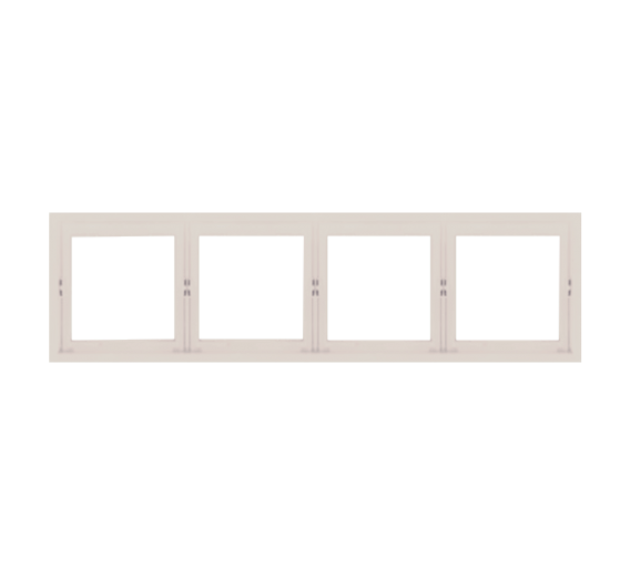 Elektros prekės. Instaliacija - kištukiniai lizdai, jungikliai ir kt.. BORA jungikliai, kištukiniai lizdai. Rėmelis BORA 4 vietų, kreminis 