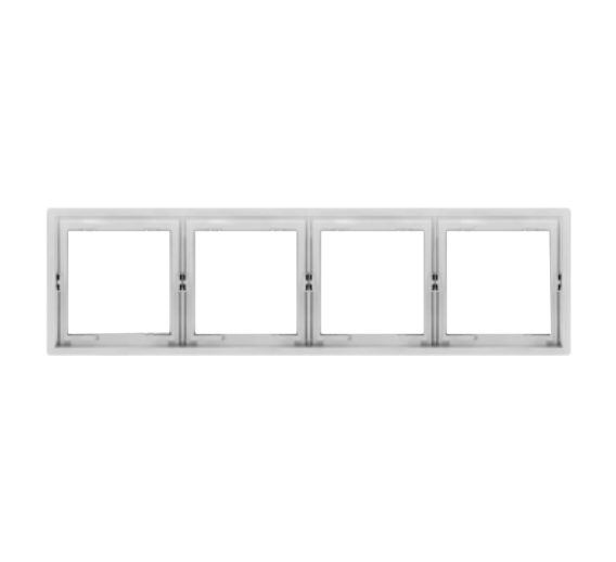 Elektros prekės. Instaliacija - kištukiniai lizdai, jungikliai ir kt.. BORA jungikliai, kištukiniai lizdai. Rėmelis BORA 4 vietų, pilkas 