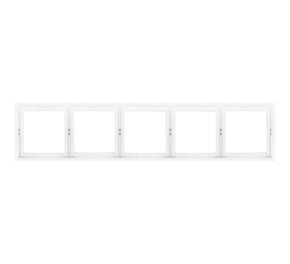 Elektros prekės. Instaliacija - kištukiniai lizdai, jungikliai ir kt.. BORA jungikliai, kištukiniai lizdai. Rėmelis BORA 5 vietų, baltas 