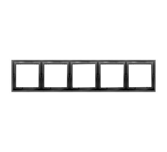 Elektros prekės. Instaliacija - kištukiniai lizdai, jungikliai ir kt.. BORA jungikliai, kištukiniai lizdai. Rėmelis BORA 5 vietų, juodas 