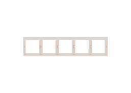 Elektros prekės. Instaliacija - kištukiniai lizdai, jungikliai ir kt.. BORA jungikliai, kištukiniai lizdai. Rėmelis BORA 5 vietų, kreminis 