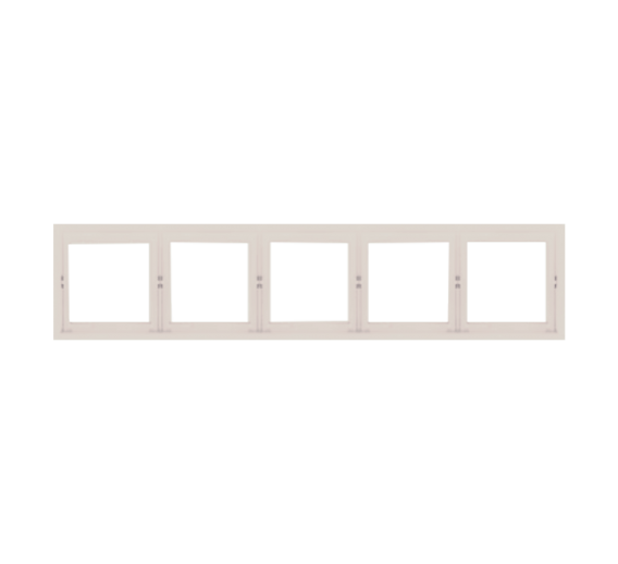 Elektros prekės. Instaliacija - kištukiniai lizdai, jungikliai ir kt.. BORA jungikliai, kištukiniai lizdai. Rėmelis BORA 5 vietų, kreminis 