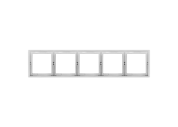 Elektros prekės. Instaliacija - kištukiniai lizdai, jungikliai ir kt.. BORA jungikliai, kištukiniai lizdai. Rėmelis BORA 5 vietų, pilkas 