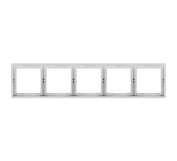 Elektros prekės. Instaliacija - kištukiniai lizdai, jungikliai ir kt.. BORA jungikliai, kištukiniai lizdai. Rėmelis BORA 5 vietų, pilkas 