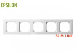 Rėmelis penkiavietis Epsilon Slim Line  baltas 