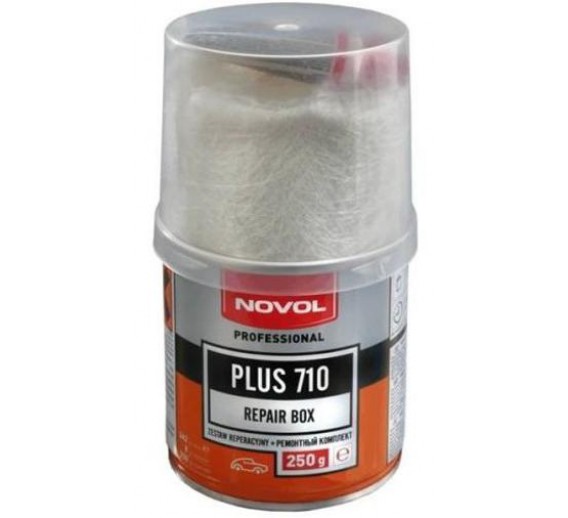 Darbo įrankiai. Prekės automobiliams. Automobilinė chemija. Remontinis komplektas su stiklo audiniu Novol 360101, 250 g 