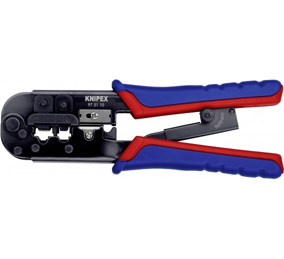 Elektros prekės. Įrankiai elektrikui. Replės jungčių užspaudimui RJ45 KNIPEX 
