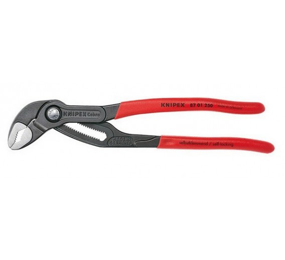 Darbo įrankiai. Mechaniniai įrankiai. Replės. Reguliuojamos replės. Replės Knipex COBRA, 250 mm 