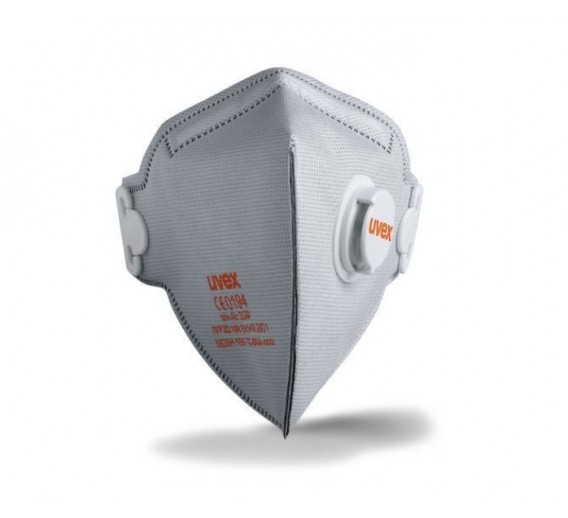 Respiratorius FFP2 su vožtuvu su anglies filtru Uvex silv-Air 