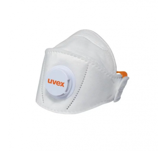 Darbo saugos prekės. Kvėpavimo apsaugos priemonės. Respiratoriai, veido kaukės. Respiratorius su vožtuvu Uvex Silv-Air Premium 5210-FFP2 