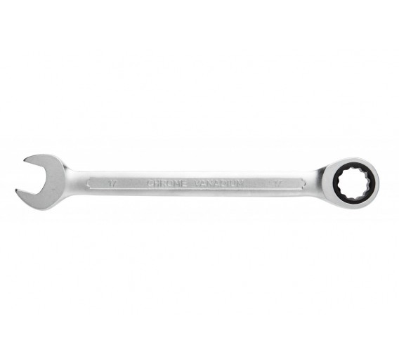 Darbo įrankiai. Mechaniniai įrankiai. Raktai, terkšlės, sukimo galvutės. Reversiniai raktai. Reversinis raktas 17mm 72T HT1R017 