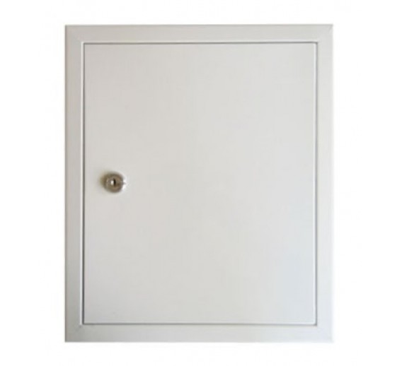 Elektros prekės. Revizinės durelės. Revizinės durelės baltos su spynele, 500x600 mm 