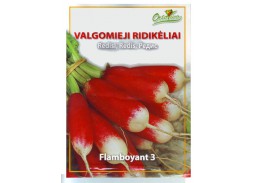 Sodo ir daržo prekės. Sėklos, daigyklos, durpinės tabletės. Ridikėliai, salotos. Ridikėliai  Flamboyant 3 5g 