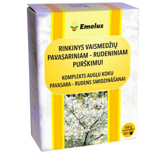 Sodo ir daržo prekės. Augalų apsaugos priemonės. Sodo priežiūros priemonės. Rinkinys pavasariniam - rudeniniam purškimui Emolus 