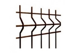 Metalų gaminiai . Tvoros, tvoralentės, tinklai tvoroms. Segmentinės tvoros, varteliai. Rudas tvoros segmentas h-1230 mm, d-4 mm, RAL8017 