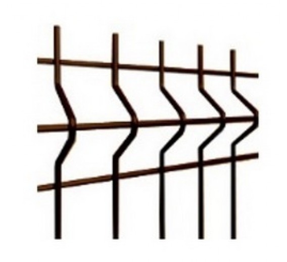 Metalų gaminiai . Tvoros, tvoralentės, tinklai tvoroms. Segmentinės tvoros, varteliai. Rudas tvoros segmentas h-1530 mm, d-4 mm, RAL8017 