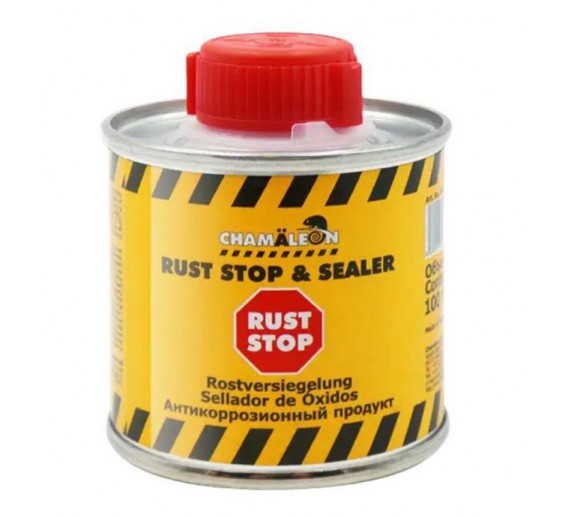 Dažai. Glaistas, gruntas, klijai, skiedikliai. Gruntai. Gruntas metalui. Rūdžių rišiklis RUST STOP CHAMALEON 39010, 100 ml 