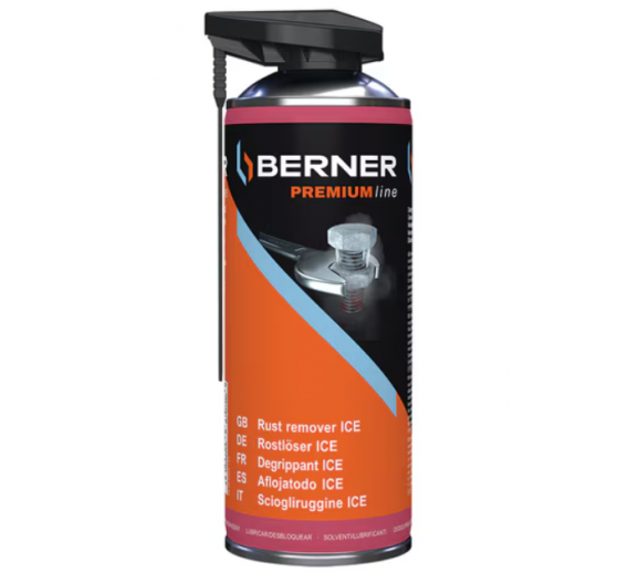 Darbo įrankiai. Prekės automobiliams. Automobilinė chemija. Rūdžių tirpiklis Berner PremiumLine ICE 400 ml 