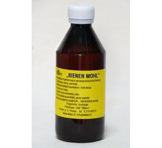 Gyvūnų prekės. Bitininkystės prekės. Įvairūs reikmenys bitininkams. Rūgščių mišinys Bienenwohl 250 ml 