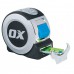 Darbo įrankiai. Mechaniniai įrankiai. Ruletės, matavimo juostos, slankmačiai. Ruletės. Ruletė OX PRO tape 8m x 27mm 