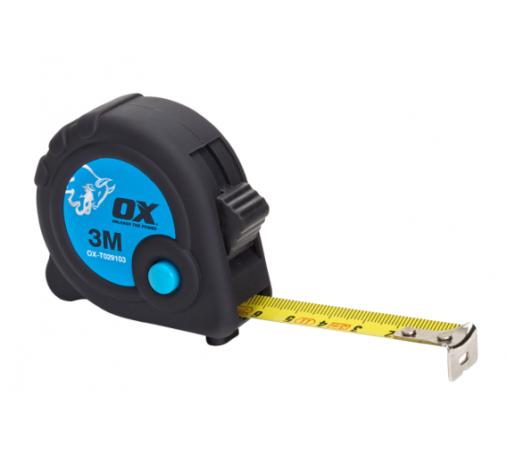 Darbo įrankiai. Mechaniniai įrankiai. Ruletės, matavimo juostos, slankmačiai. Ruletė OX Trade OX-T029103 3 m 