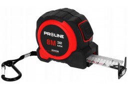 Darbo įrankiai. Mechaniniai įrankiai. Ruletės, matavimo juostos, slankmačiai. Ruletės. Ruletė Proline 8m/32mm 
