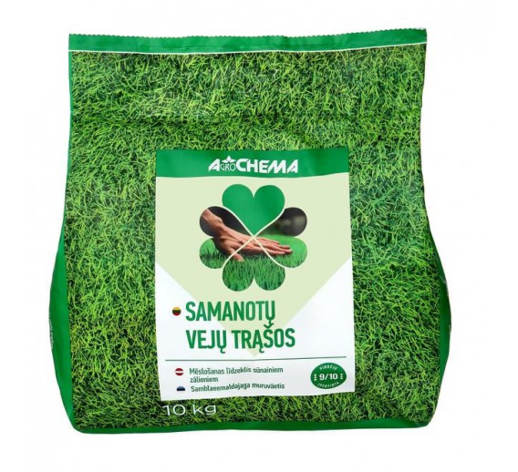 Sodo ir daržo prekės. Trąšos ir durpių substratai. Trąšos. Trąšos vejai. Samanotų vejų trąšos Agrochema, 10kg