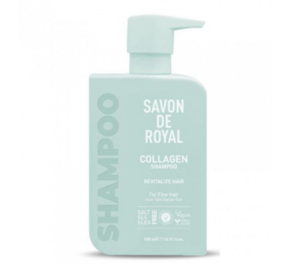 Švaros prekės. Kūno ir plaukų priežiūros priemonės. Šampūnas su kolagenu Savon De Royal Miracle 500ml 