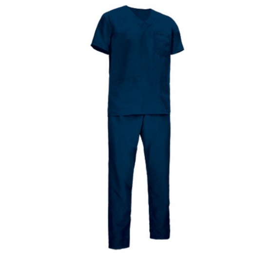 Darbo saugos prekės. Darbo drabužiai. Chalatai, puschalačiai. Sanitarinis kostiumas LEIDEN Valento orion navy blue
