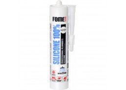 Vidaus apdailos prekės. Hermetikai, montavimo putos, sandarinimo juostos. Silikoniniai hermetikai. Sanitarinis silikonas Fome Flex 100% 310 ml skaidrus 