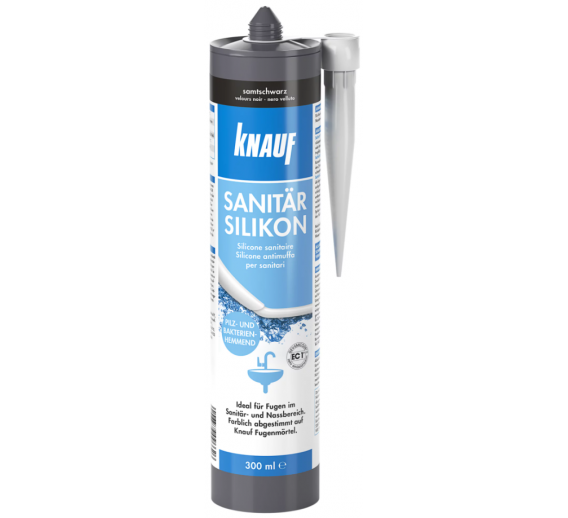 Vidaus apdailos prekės. Hermetikai, montavimo putos, sandarinimo juostos. Silikoniniai hermetikai. Sanitarinis silikonas KNAUF Anemone 300 ml 
