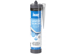 Vidaus apdailos prekės. Hermetikai, montavimo putos, sandarinimo juostos. Silikoniniai hermetikai. Sanitarinis silikonas KNAUF Manhattan 300 ml 